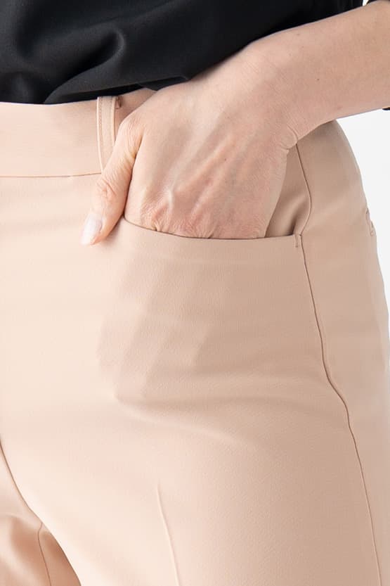 Smart Stretch Pink Straight Trousers