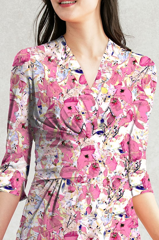 ピンクコメット　カシュクールワンピース