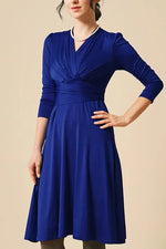 [Fleece lining] Cache-coeur dress (with antistatic petticoat) 