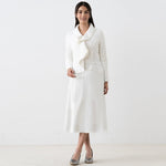 【ダブルジャージー】ミモレ丈Aラインスカート