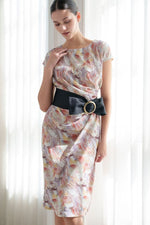 【ストレッチポンチ】Womanhood(包容)　サッシュ付きTドレス