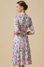 Pink lavender cache-coeur dress (with antistatic petticoat)