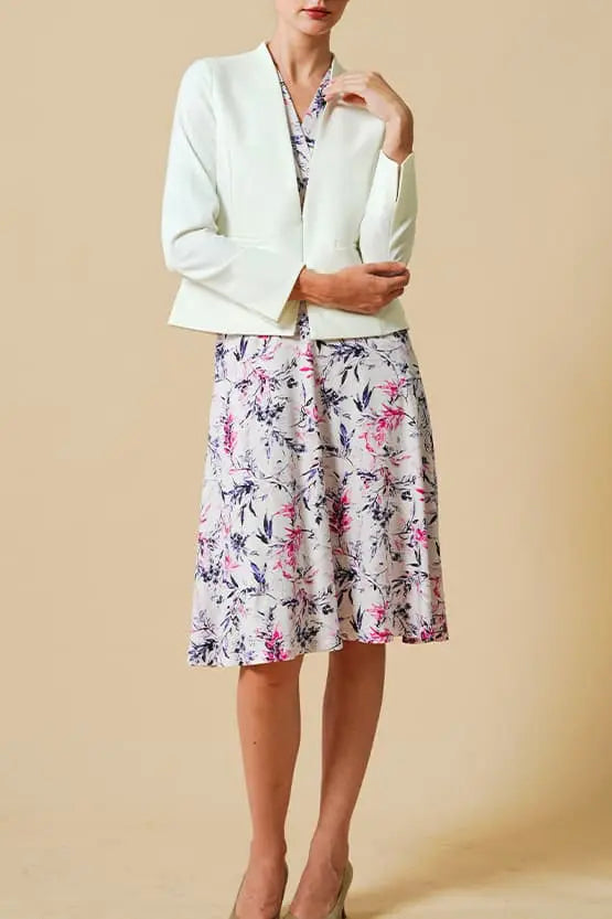 Pink lavender cache-coeur dress (with antistatic petticoat)
