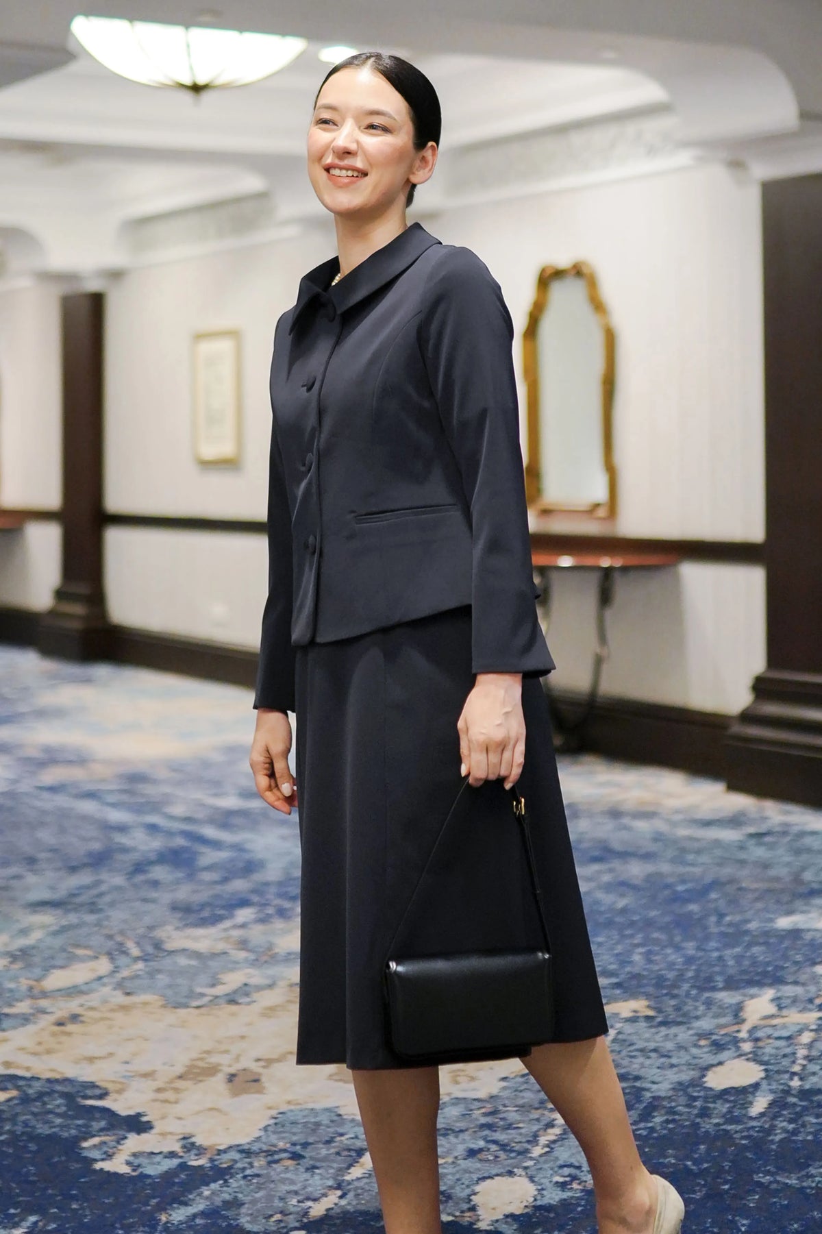 【スマートストレッチ】入卒・お受験対応ネイビーセットアップ