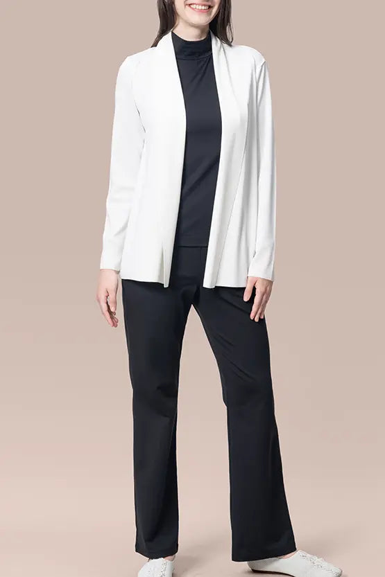 【洗えるニット】ラインジャケットカーディガン