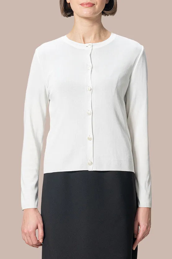 【クールニット】クルーネックカーディガン