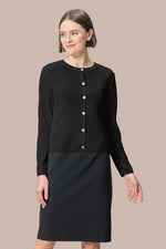 【クールニット】クルーネックカーディガン