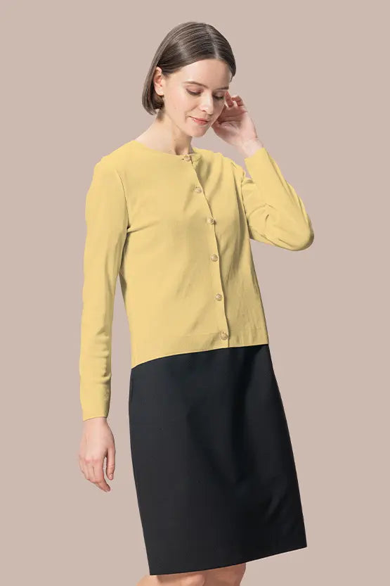 【クールニット】クルーネックカーディガン