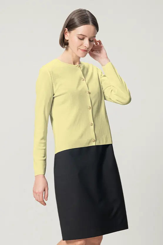 【クールニット】クルーネックカーディガン