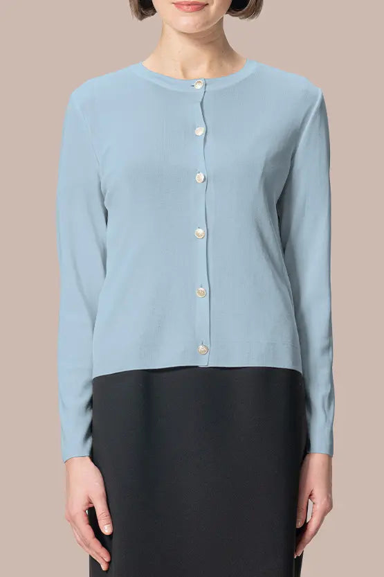 【クールニット】クルーネックカーディガン