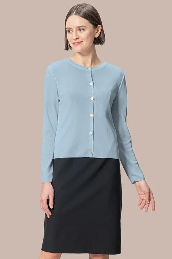 【クールニット】クルーネックカーディガン