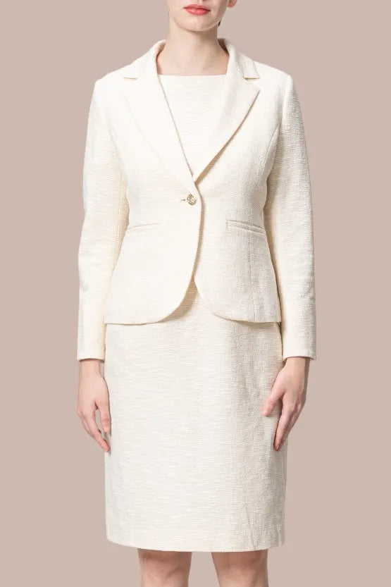 【ストレッチツイード】ホワイト　セレモニースーツ