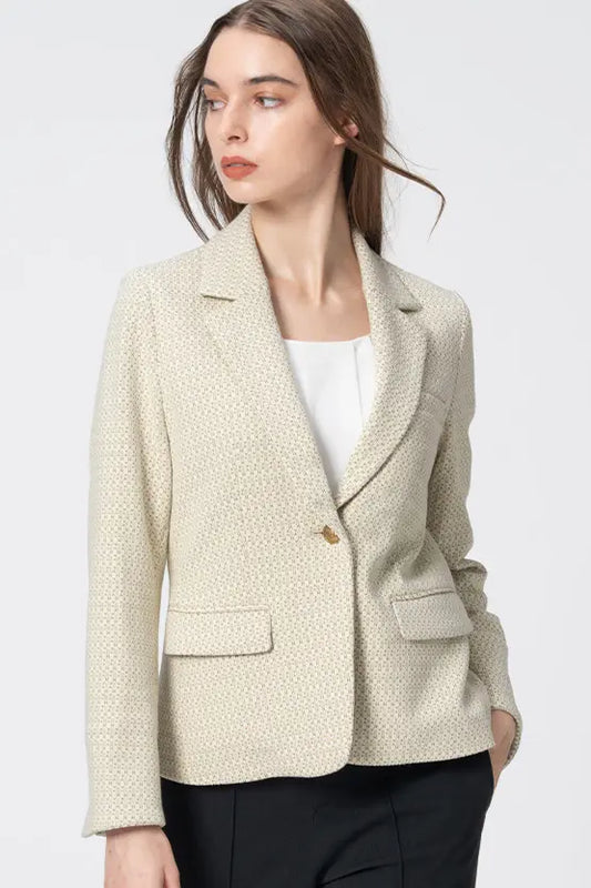 Lame Jacquard:  Tailored Jacket