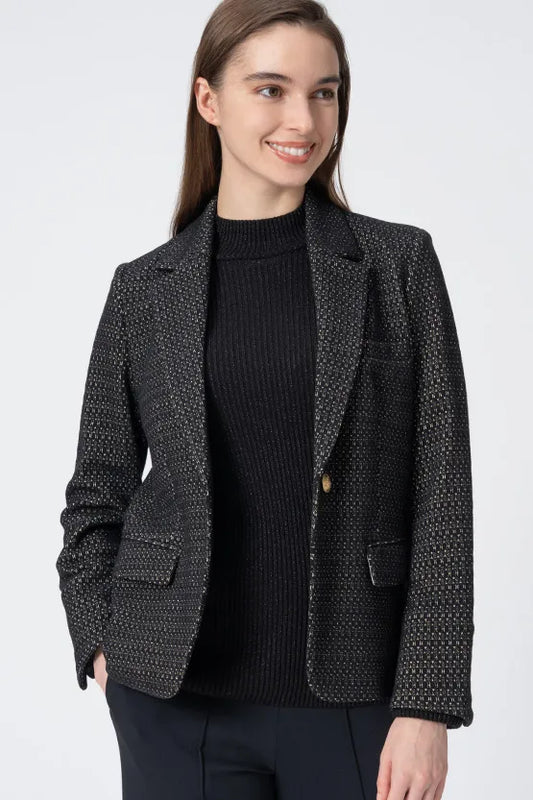 Lame Jacquard:  Tailored Jacket