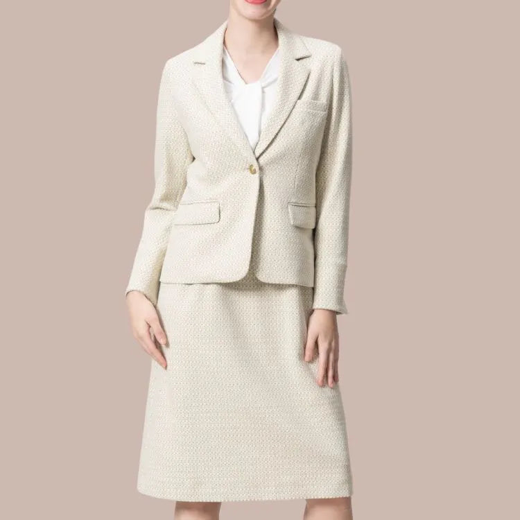 Ivory Lamé Jacquard