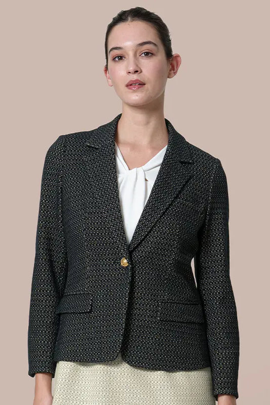 Lame Jacquard:  Tailored Jacket
