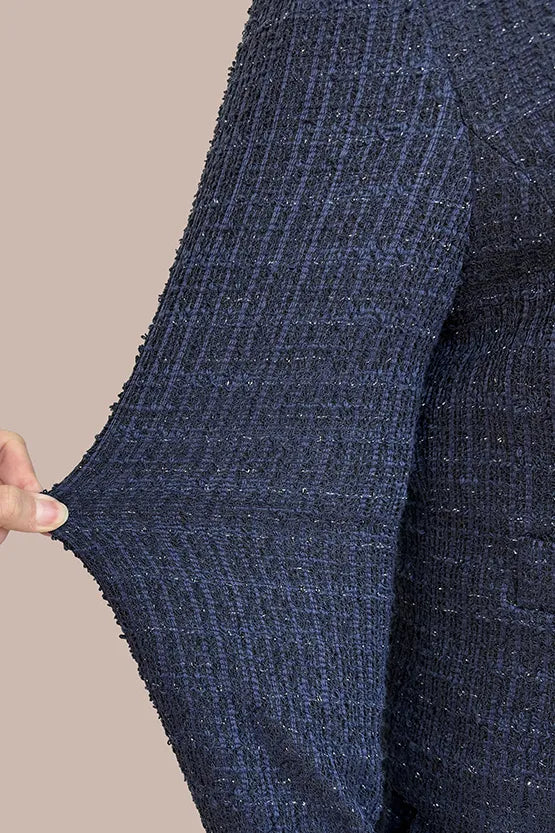 【ブークレーツイード】ネイビー　セレモニースーツセットアップ