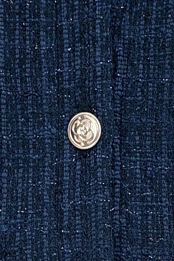 【ブークレーツイード】ネイビー　セレモニースーツセットアップ