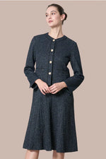 【ラメツイード】ノーカラーショート丈ジャケット