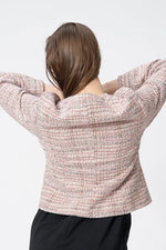 Boucle Tweed: Collarless Short Jacket
