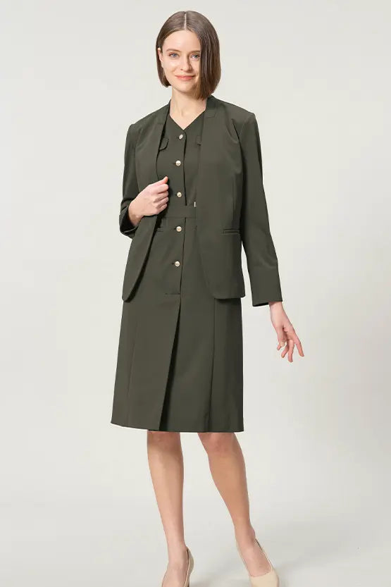 [Tech Jersey] Collarless Jacket