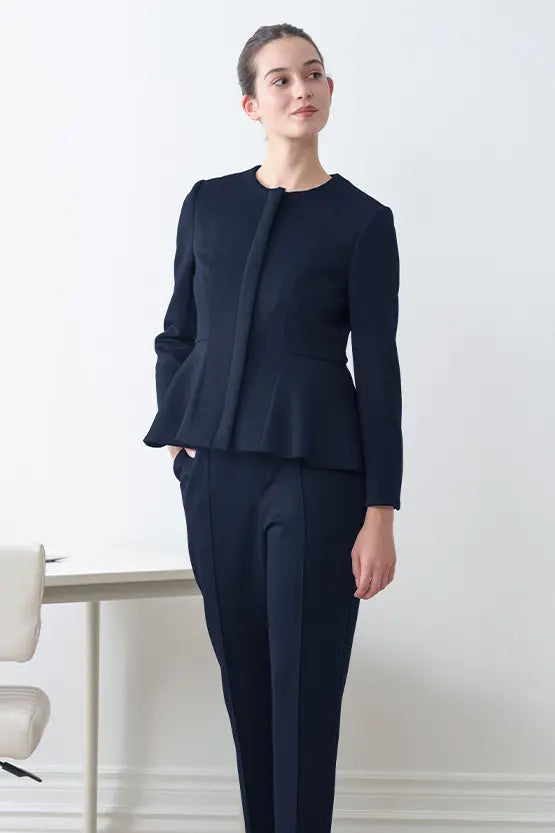 【宇宙素材】ジップペプラムジャケット