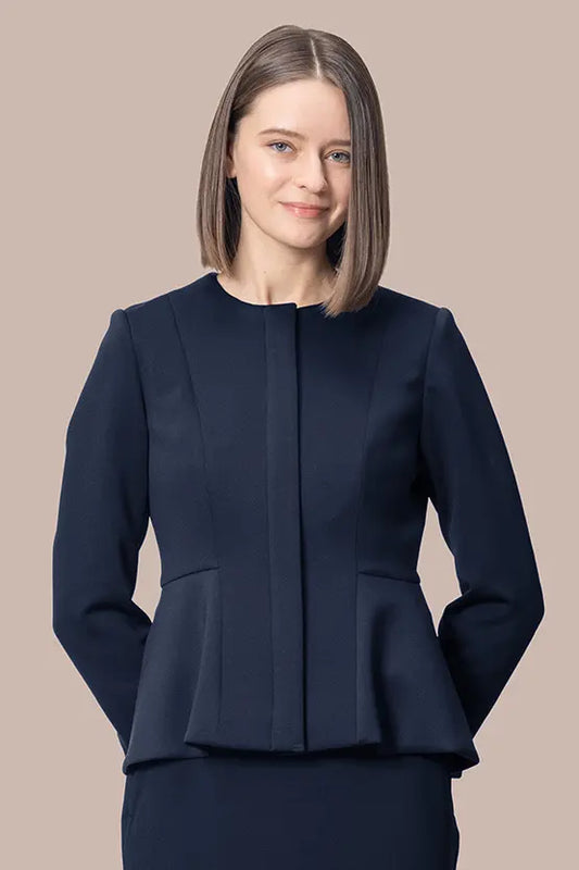 【宇宙素材】ジップペプラムジャケット