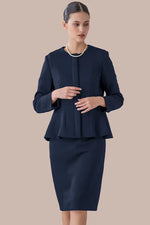 【宇宙素材】ジップペプラムジャケット