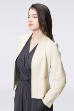 Lame Jacquard:Bolero-Length Jacket