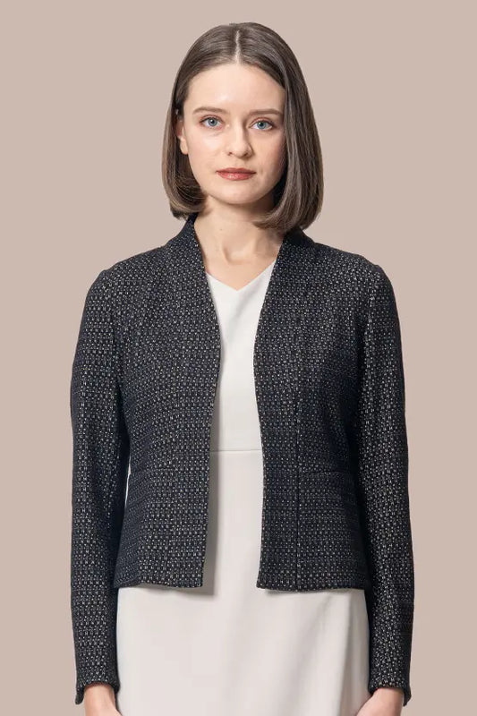 Lame Jacquard:  Bolero-Length Jacket