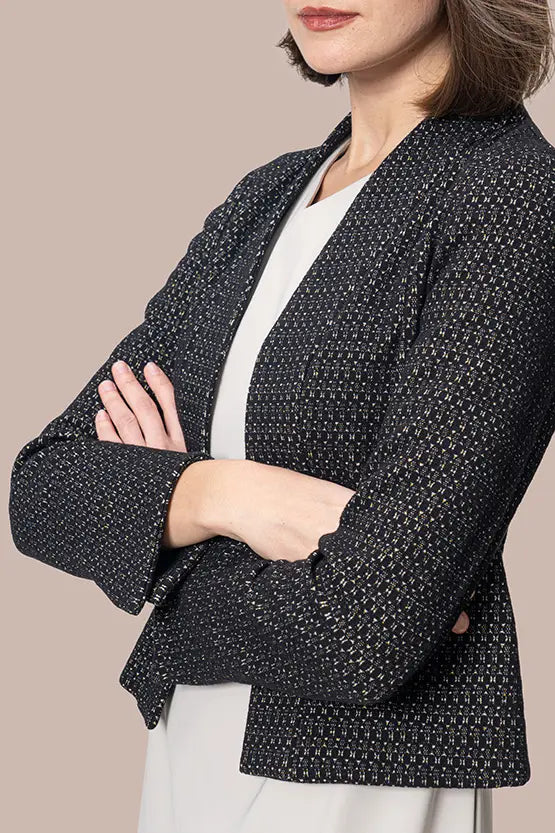 【ラメジャカード】ボレロ丈ジャケット