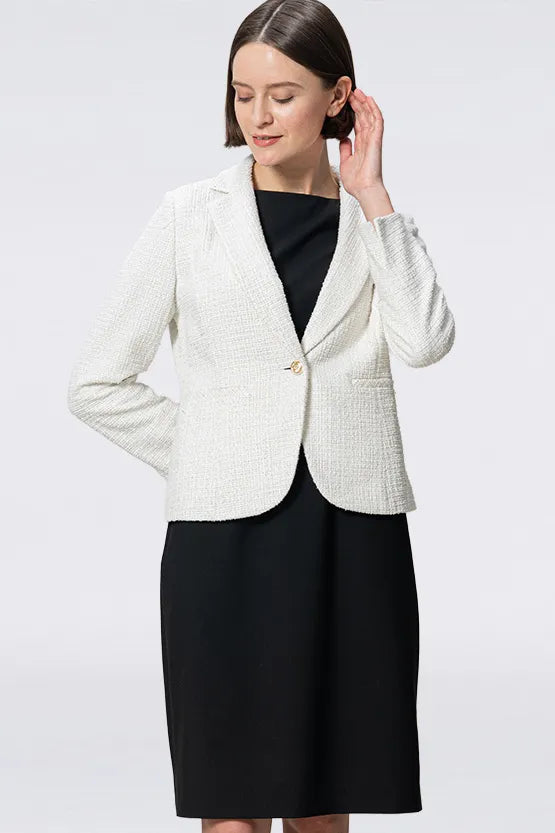 Stretch Lame Tweed:Tailored Jacket