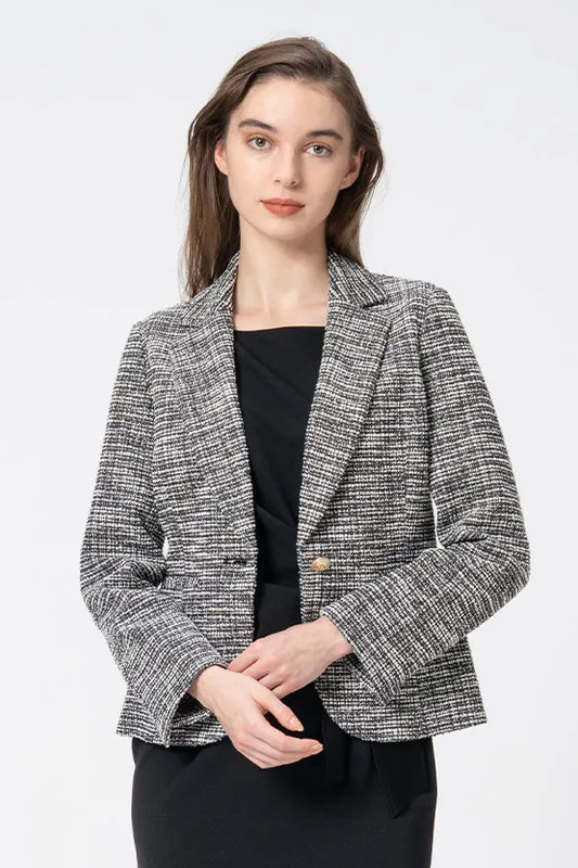 Stretch Lame Tweed:  Tailored Jacket