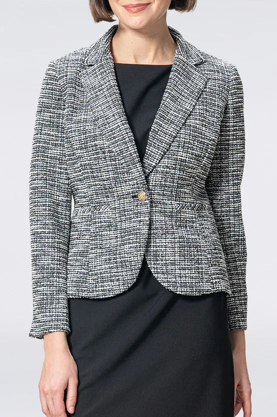 Stretch Lame Tweed:Tailored Jacket