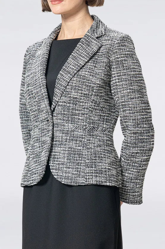 Stretch Lame Tweed:Tailored Jacket
