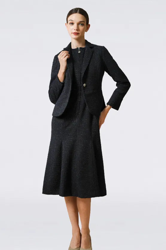 Stretch Lame Tweed:Tailored Jacket