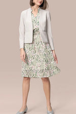 【スマートストレッチ】フロントホックノーカラージャケット・裏地なし