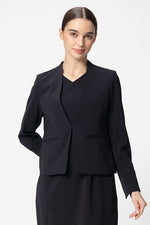 Smart Stretch Front Hook Collarless Jacket