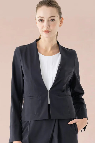 スマートストレッチライト】ダークネイビー フロントホックノーカラー スマートストレッチライト】ダークネイビー フロントホックノーカラー