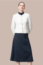 [Stretch Tweed x Double Jersey] Warm Set for Commuting and Commuting