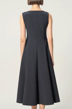 【アクティブクール】Aラインフロントジップロングワンピース