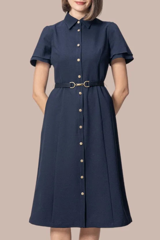 【ストレッチサッカー】シャツワンピース