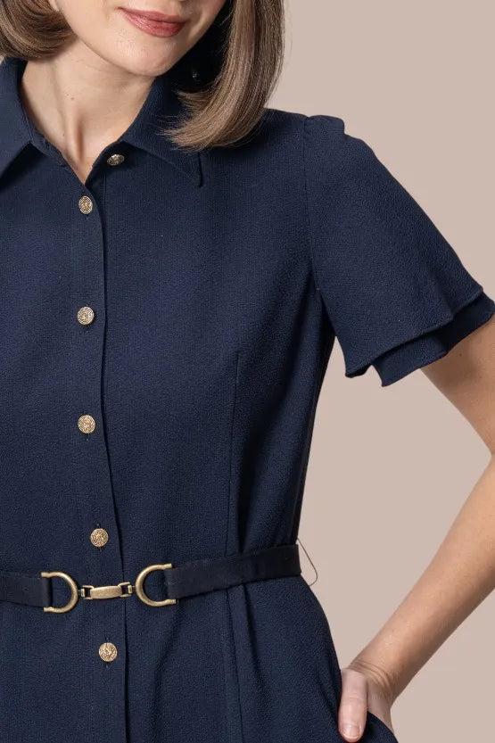 【ストレッチサッカー】シャツワンピース