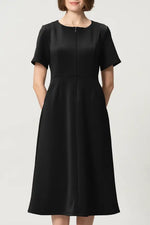 [Space Material] A-line Front Zip Dress