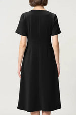 [Space Material] A-line Front Zip Dress