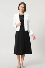 [Space Material] A-line Front Zip Dress