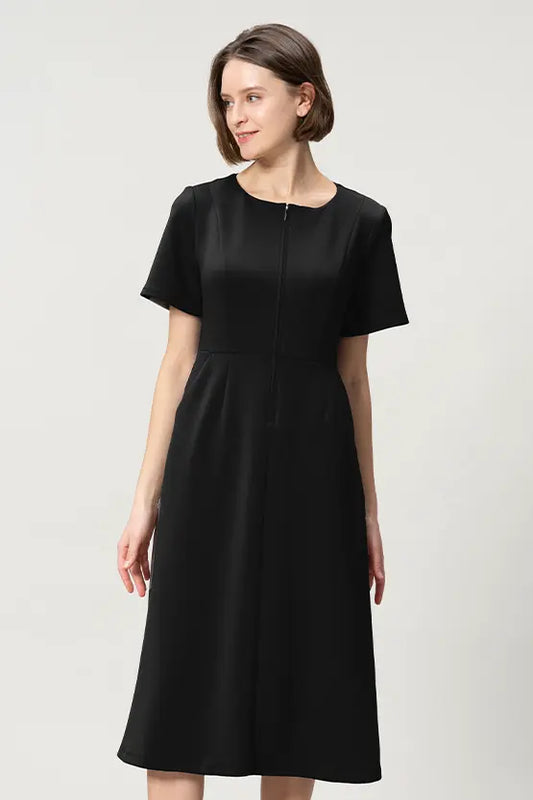 【宇宙素材】Ａラインフロントジップワンピース