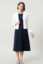 [Space Material] A-line Front Zip Dress