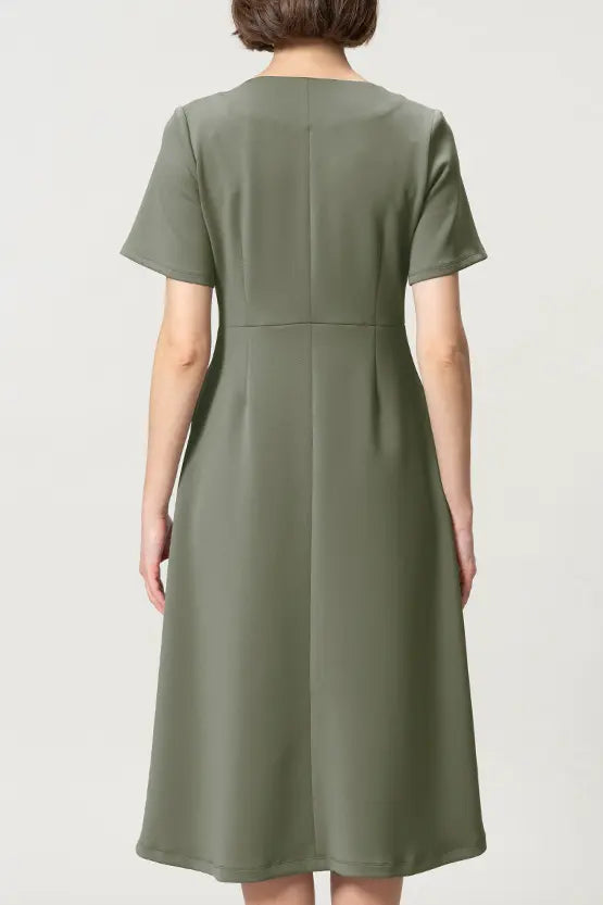 [Space Material] A-line Front Zip Dress