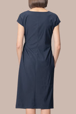 【コットン混 接触冷感】サッシュ付きTドレス